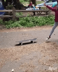 Kids Falling Skate Driving GIF