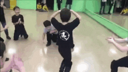 Kids Having Fun In Dance Studio GIF