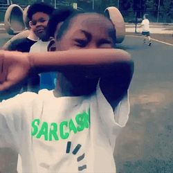 Kids In Single Line Dabbing One By One GIF