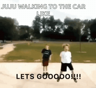Kids Walking To Car Excited GIF