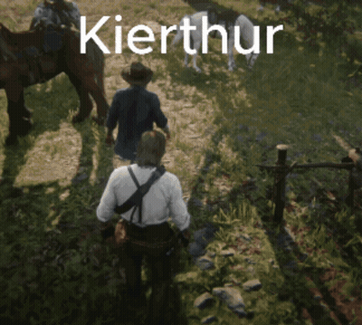 Kierthur Walking Through Grassy Field GIF
