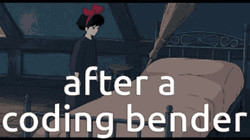 Kiki's Delivery Service After A Coding Time GIF