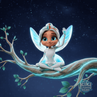 Kiki Tooth Fairy Sitting On Branch GIF