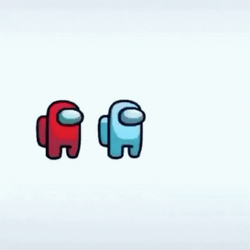 Kill Among Us Red Hammering Cyan GIF