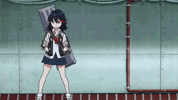 Kill La Kill Mako Mankanshoku Slipped GIF