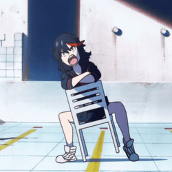 Kill La Kill Ryuko On A Chair GIF