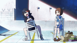 Kill La Kill Ryuko Smacking Chair GIF