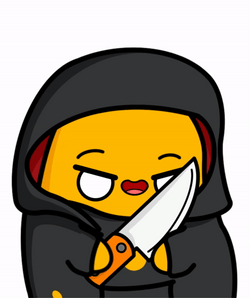 Kill Lil Potato Wearing Hoodie And Holding Knife GIF
