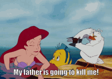 Kill Me Ariel Panicking Little Mermaid GIF