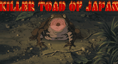 Killer Toad Of Japan Frog With Mouth Open GIF