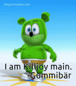 Killjoy Green Gummy Bear GIF