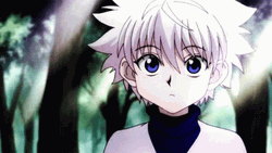 Killua Zoldyck Looking Innocent & Interested GIF