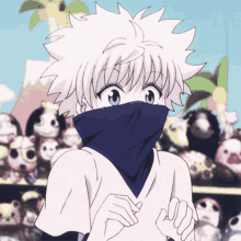 Killua Zoldyck Uncovering Face GIF