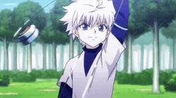 Killua Zoldyck Using Yoyo Attack GIF
