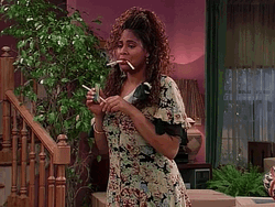 Kim Coles Stressed Out Smoking  GIF
