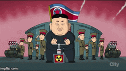 Kim Jong Un Bombing Cartoon GIF