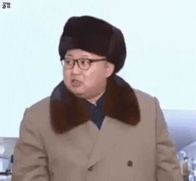 Kim Jong Un In Fur Hat And Glasses GIF