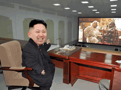 Kim Jong Un Watching Television  GIF