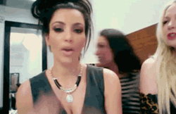 Kim K Blowing A Kiss GIF
