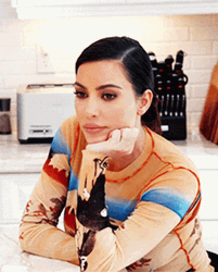 Kim K Serious Face GIF