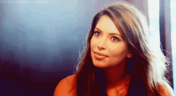 Kim K Side Eye Glance GIF
