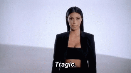 Kim K Tragic Walk GIF