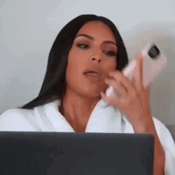Kim Kardashian Doing Phone Call