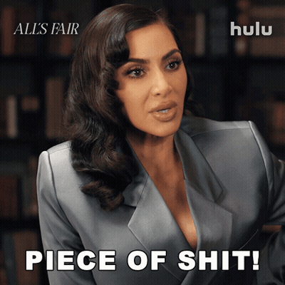 Kim Kardashian Says Piece Of Shit In Suit GIF