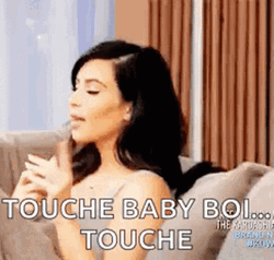 Kim Kardashian Touche Baby Boy GIF