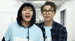 Kim Nam-Joon Giving Finger Heart GIF