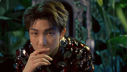 Kim Nam-Joon Serious Look GIF