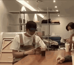 Kim Namjoon Throwing Phone GIF