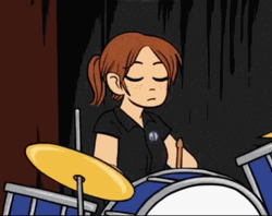 Kim Playing Drum GIF