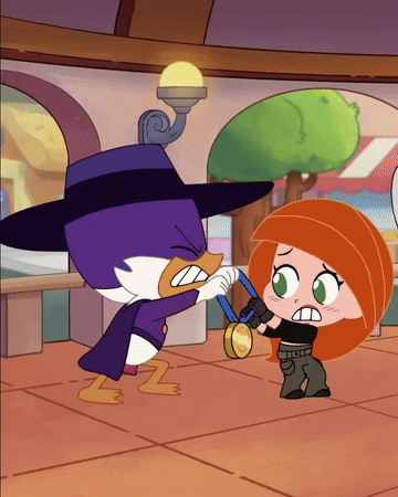 Kim Possible And Duck With Hat GIF