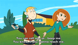 Kim Possible Letting Ron Call Her GIF