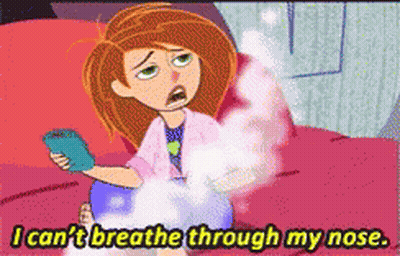 Kim Possible Saying I Can't Breath Through My Nose GIF