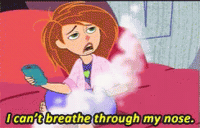 Kim Possible Saying I Can't Breathe Through My Nose GIF