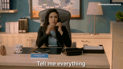 Kim's Convenience Shannon Hang Up Phone To Listen   GIF