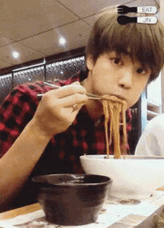 Kim Seok-Jin Eating GIF