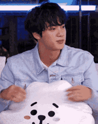 Kim Seok Jin Hiding Face GIF