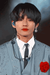 Kim Taehyung Aesthetic Flips Hair  GIF