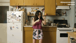 Kims Convenience Janet Punching Air GIF