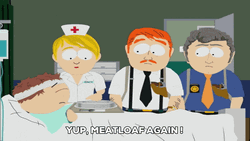 Kind Nurse Serving Meatloaf To A Patient GIF