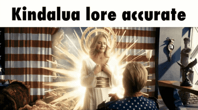 Kindalua Lore Accurate Woman With Light Coming Out Of Chest GIF