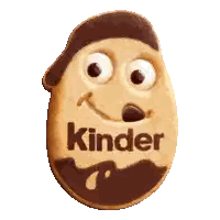 Kinder Cookie With Face And Beard Sticker