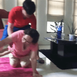 Kindness Teenagers Helping Their Grandmother Up GIF