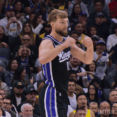 King Basketball Player Flexing Muscles GIF