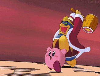 King Dedede Crashes Into A Wall Kirby Right Back At Ya GIF