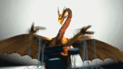King Ghidorah Drumming GIF