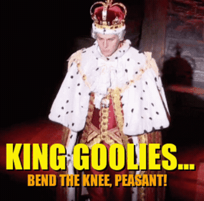 King Goolies Bend The Knee Peasant Poster With Crown GIF